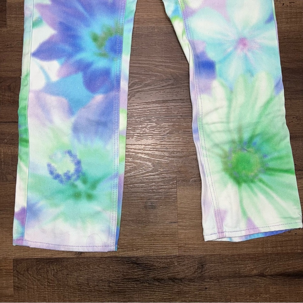 Urban Outfitters BDG Floral Tie Dye High Waisted Jeans - Picture 4 of 9
